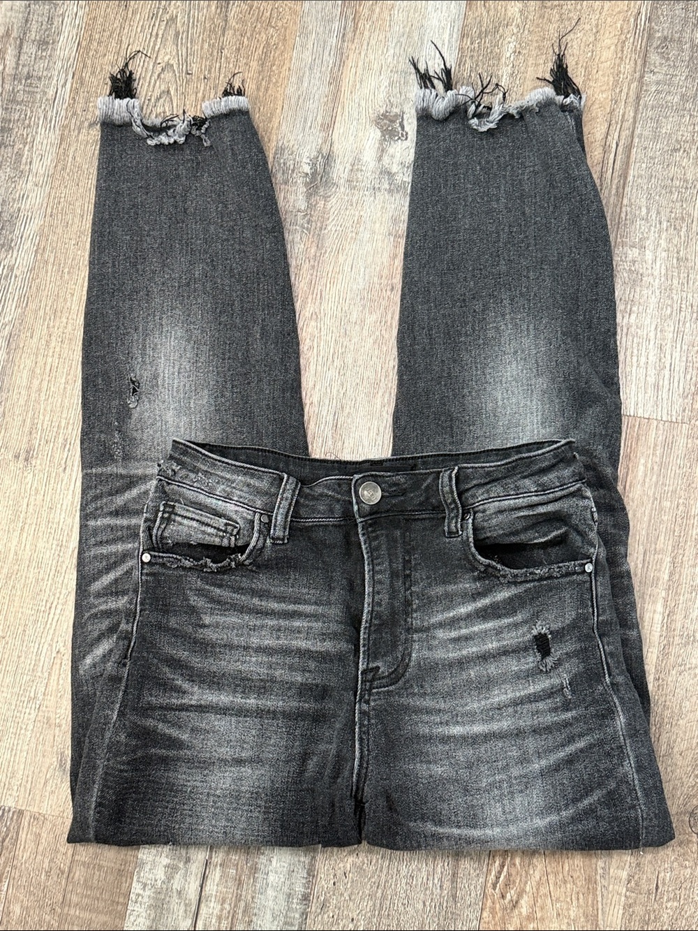 Risen Los Angeles Night Rider straight leg black jeans Size 3 26